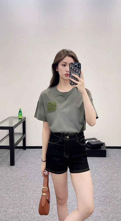 LO Spring/Summer 25 New High-Waisted Denim Shorts