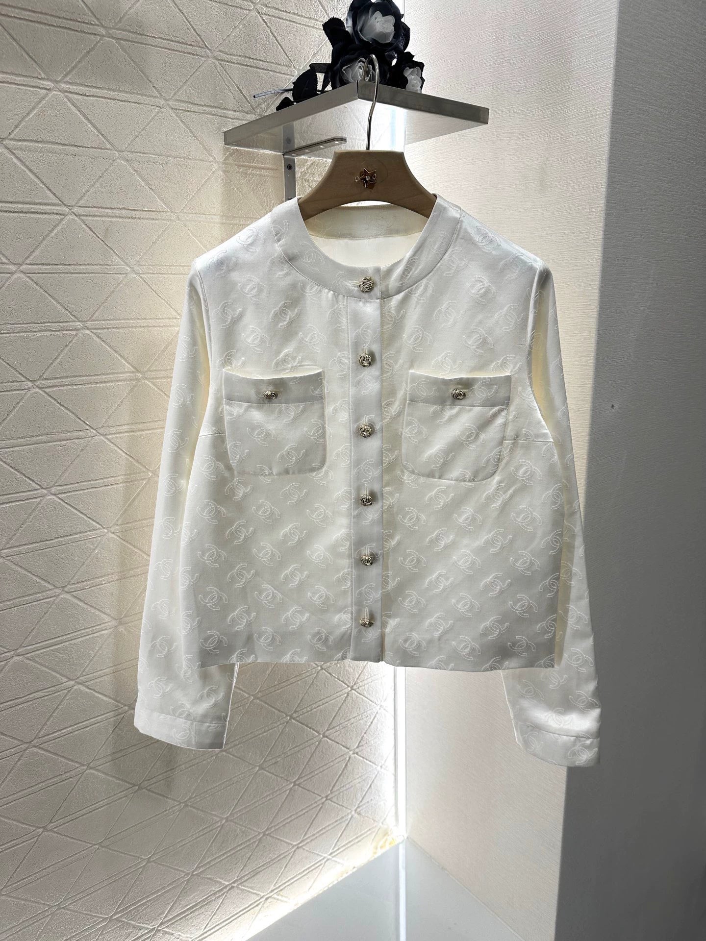 C 25 Silk cotton jacquard small jacket