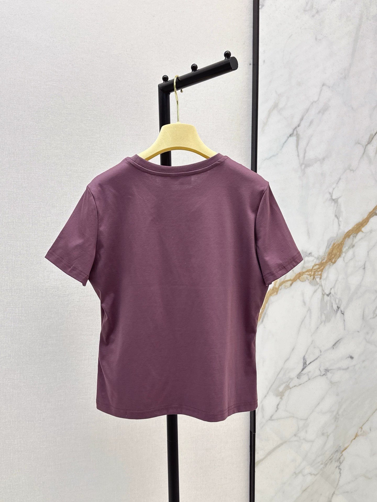 M 25 spring and summer new beaded short-sleeved T-shirt