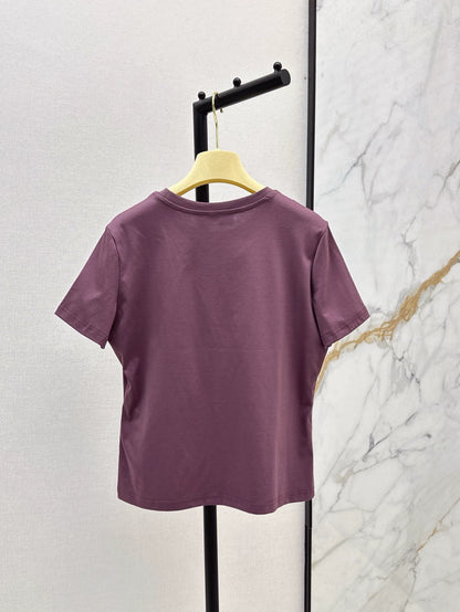 M 25 spring and summer new beaded short-sleeved T-shirt