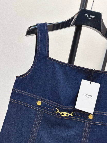 CE 25 Spring/Summer New Denim Vest Dress