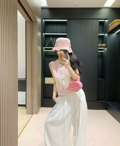 C 25 New Rainbow Color Knit Vest