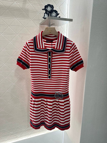 G 25 Striped navy knit dress