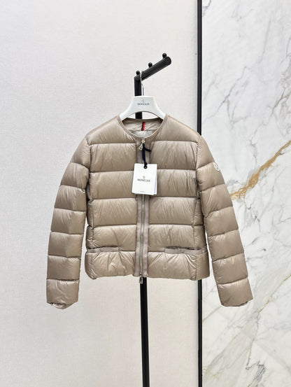 MON 25fw Simple round neck down jacket(BLACK/PINK/BROWN)