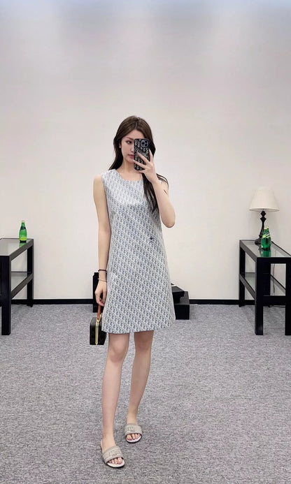D 25 spring and summer new jacquard undershirt dress