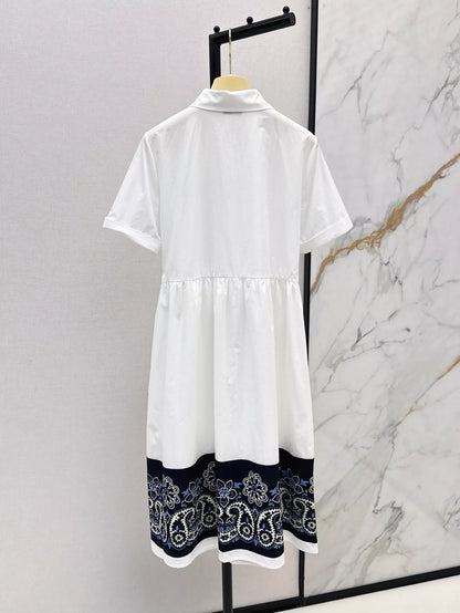 M 25 Spring/Summer Newest Hem Printed Belted Dresses