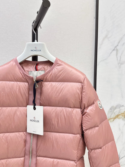 MON 25fw Simple round neck down jacket(BLACK/PINK/BROWN)