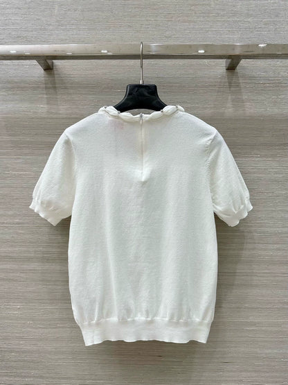 V 25 Spring/Summer New Knit Short Sleeve Top