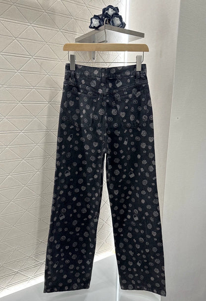C 25 Laser printed denim trousers