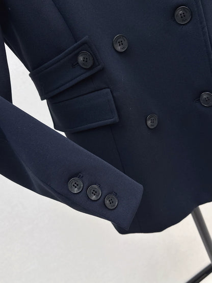 Di 25 Classic Lapel Double-Breasted Blazer