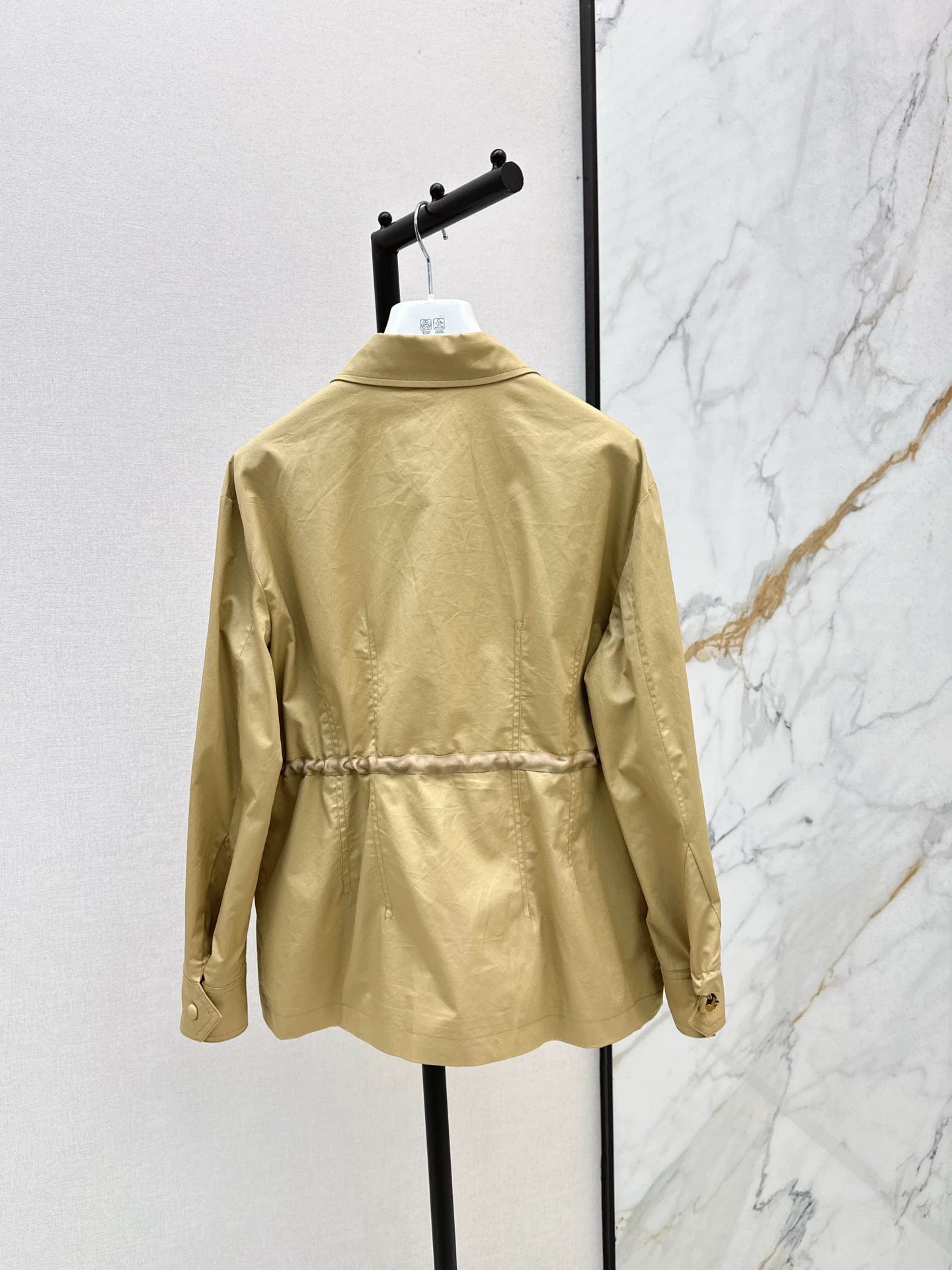 Mon 25 Collar drawstring trench coat jacket