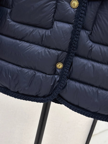 MON 25 Woven patchwork down jacket(BLAKC,NAVY,RED,BEIGI)