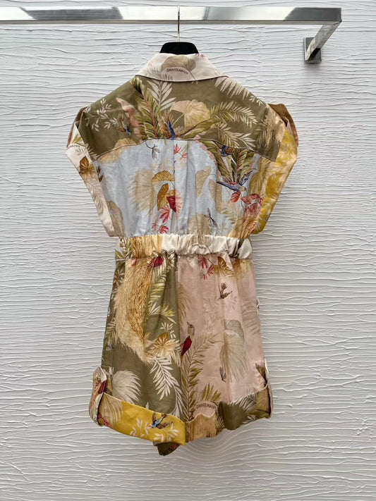 Z 25 spring and summer new vacation style jumpsuit lazy vacation style