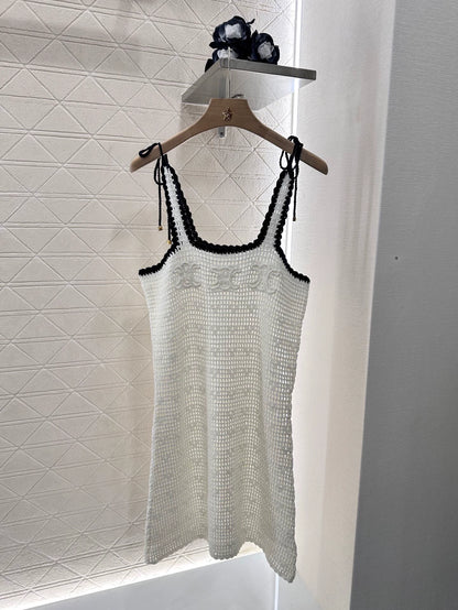 CE 25 Hand-crocheted knitted vest dress