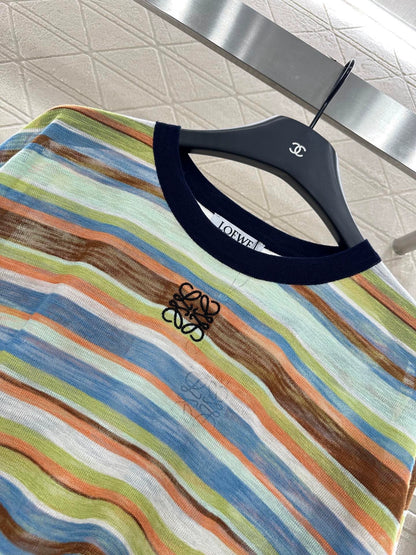 LO 25 Colorful striped knitted top