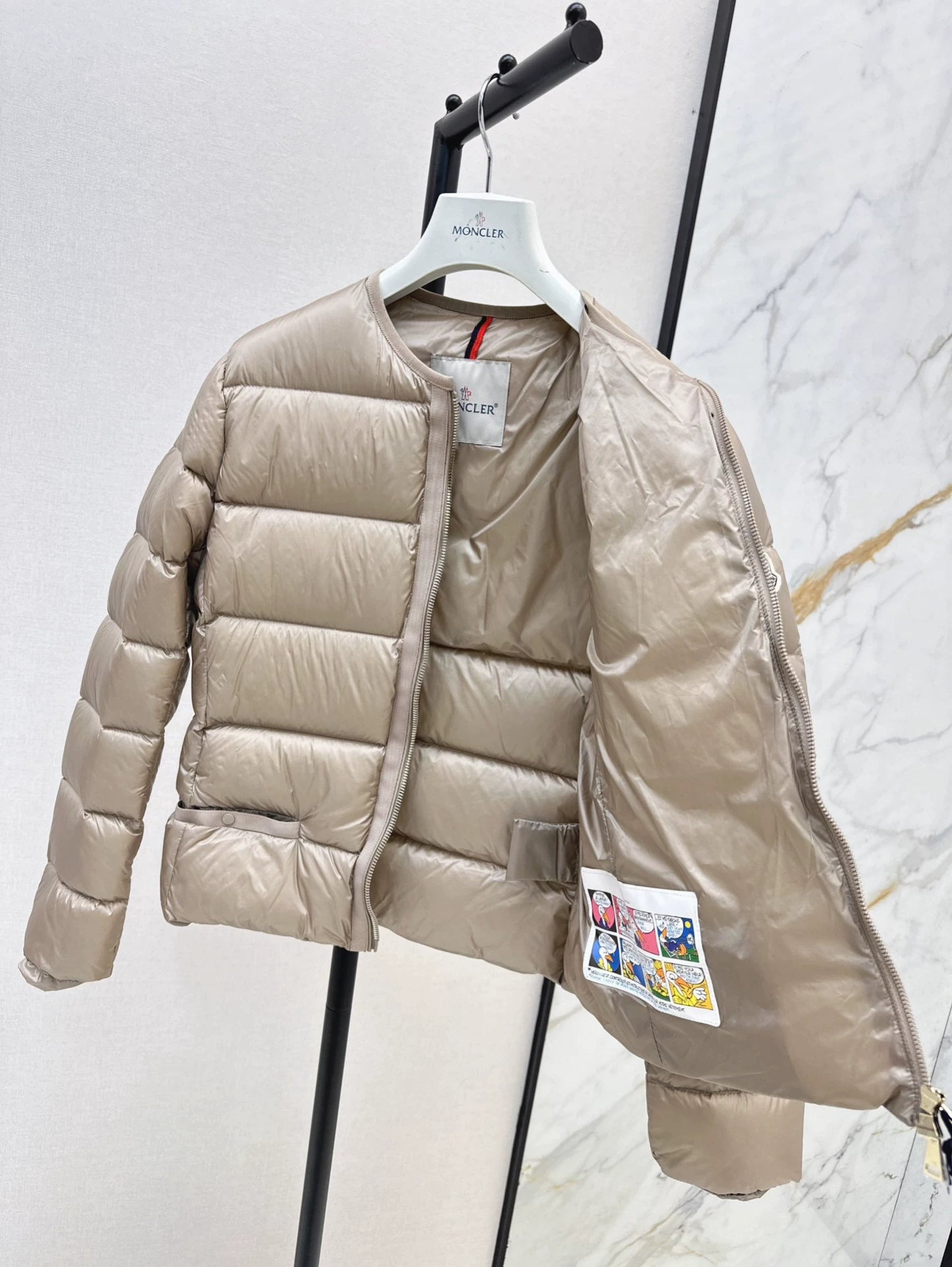 MON 25fw Simple round neck down jacket(BLACK/PINK/BROWN)