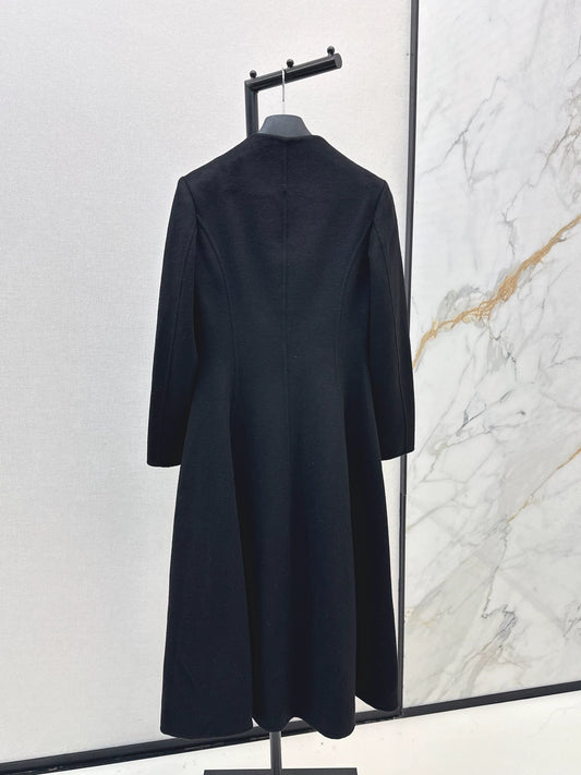Di 25 New double-sided cashmere long coat(BLACK,WHITE,KHAKI)