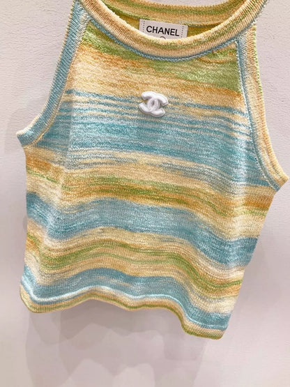 C 25 New gradient-colored dyed yarn vest