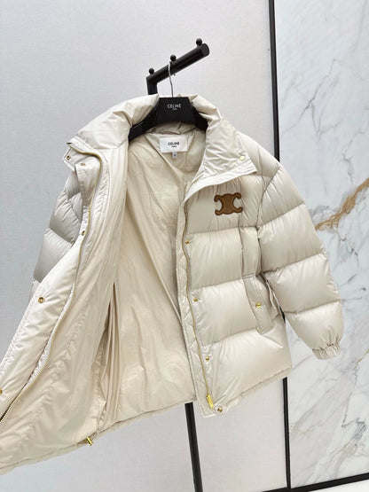 Ce 25 Stand collar waisted down jacket