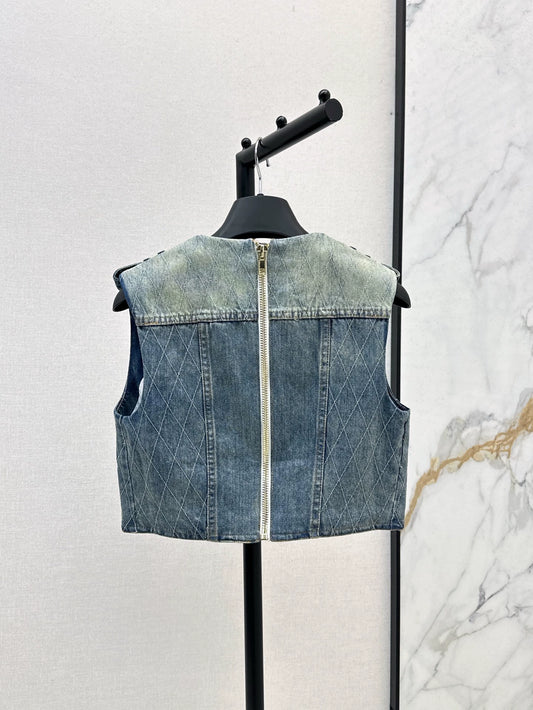 BA 25 spring and summer new short section denim vest