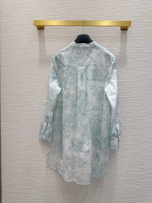 D 25 New Shirt Jungle Animal Print Long Sleeve Shirt