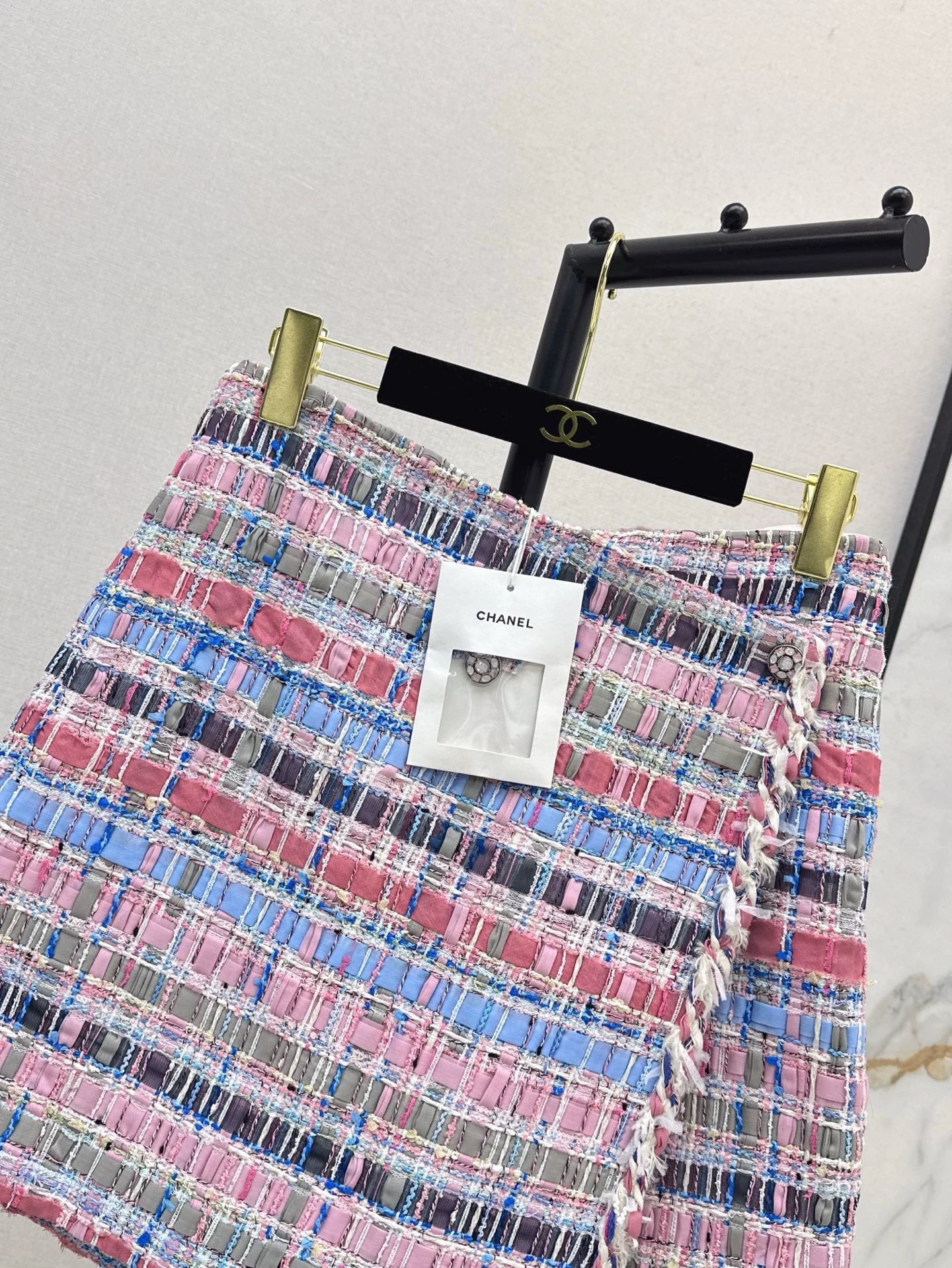 C 25 spring and summer new colorful woven irregular pants skirt