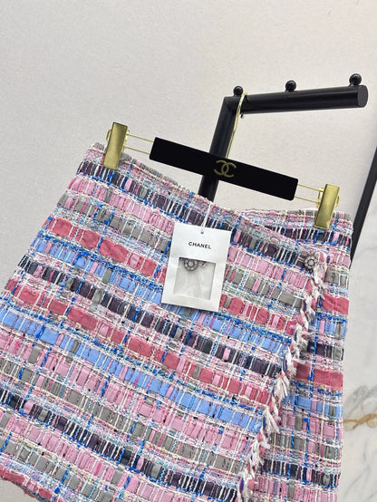 C 25 spring and summer new colorful woven irregular pants skirt