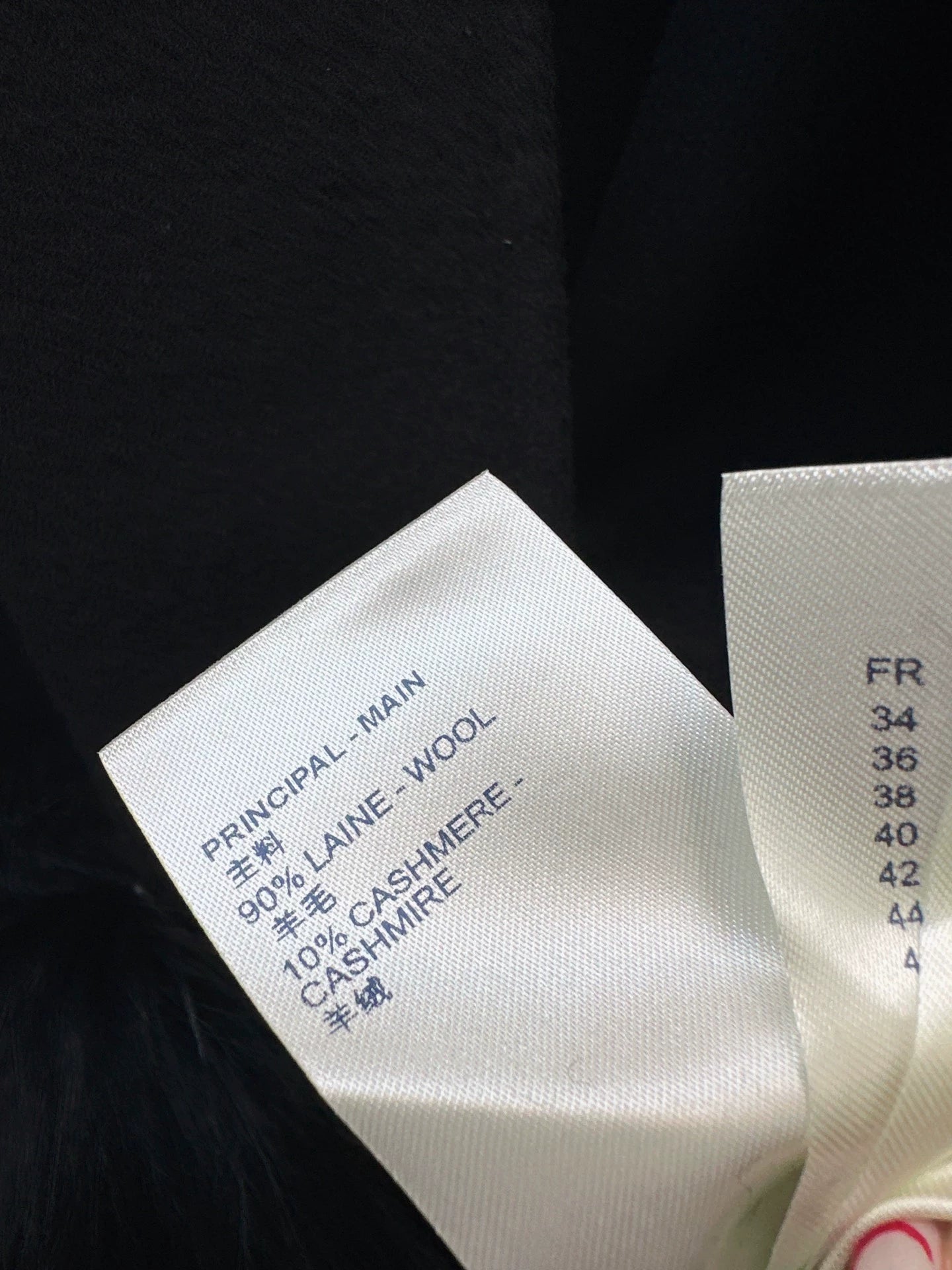 L 25fw wool coat with fox fur trim