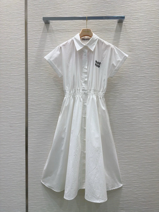 M 25 Pure white shirt dress