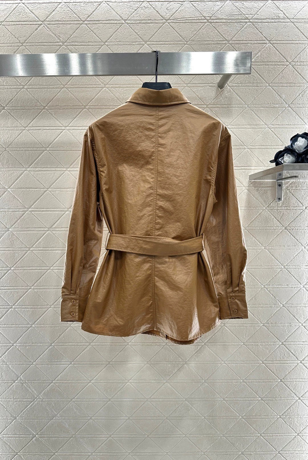 Ce 25 Waterproof leather trench coat