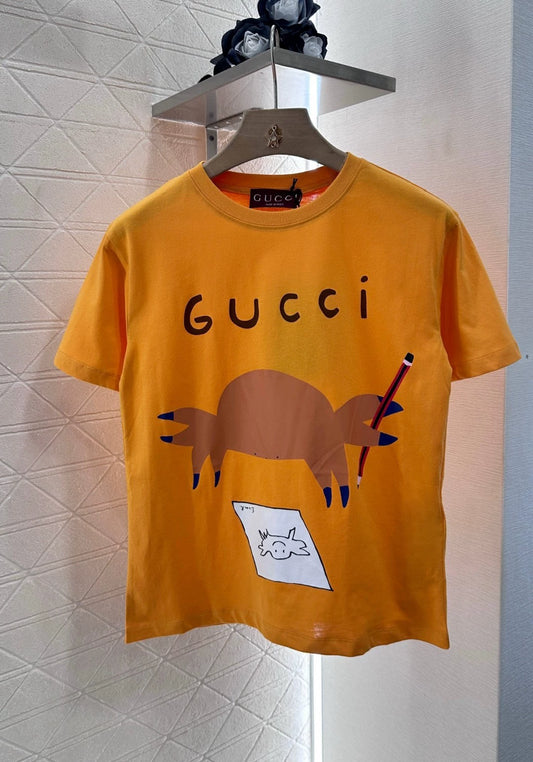 G 25 New Kids Print Round Neck Short Sleeve T-Shirt