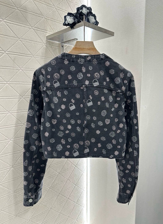 C 25 Laser printed denim jacket