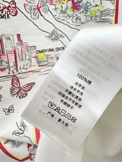 D 25 New Loose Shanghai City Painting Short Sleeve