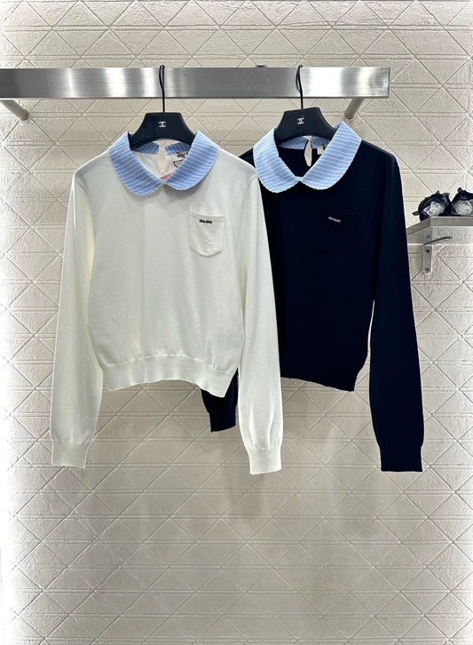 M 25 Spliced knitted long sleeves