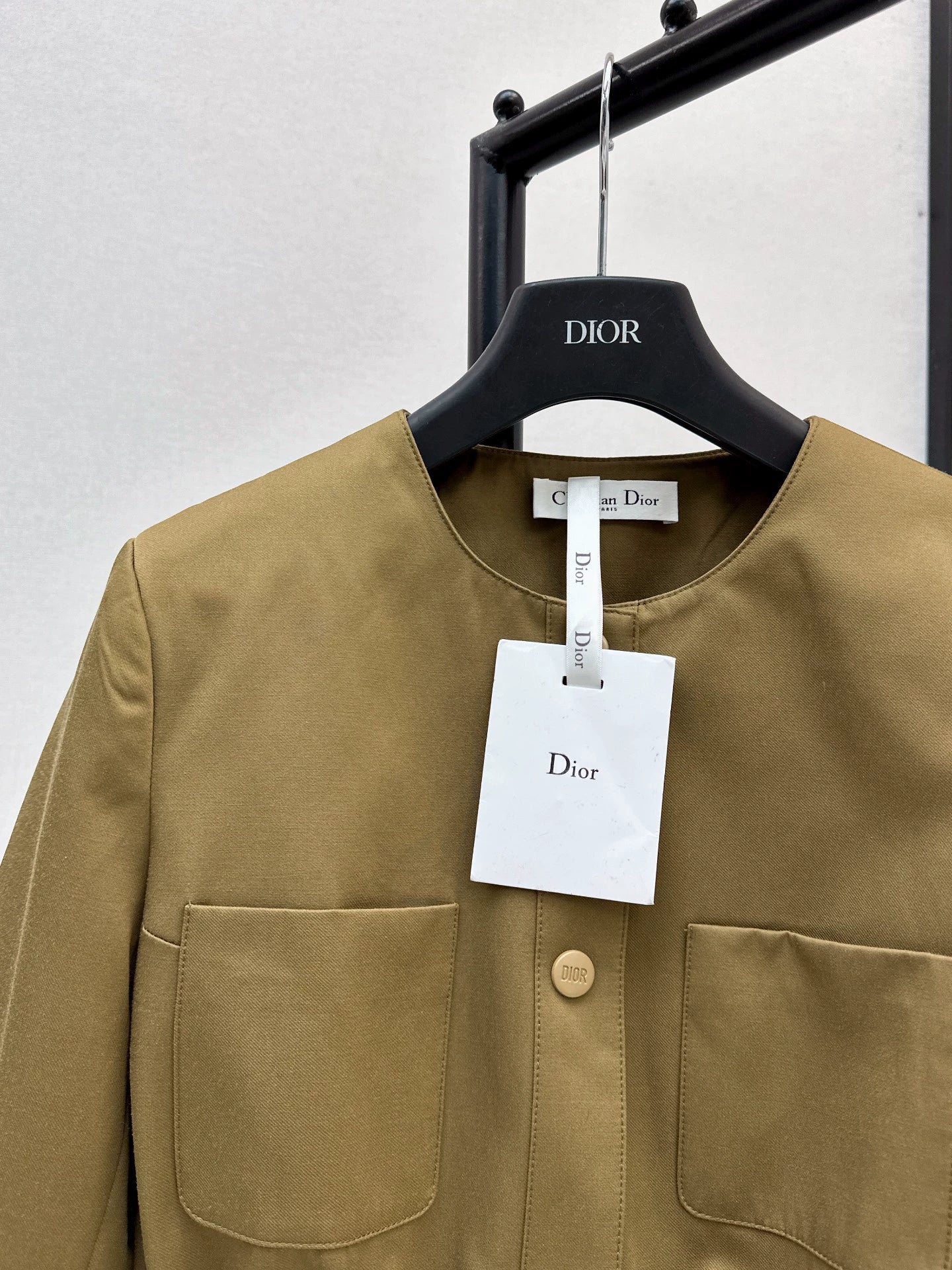 D 25fw New round neck waist windbreaker