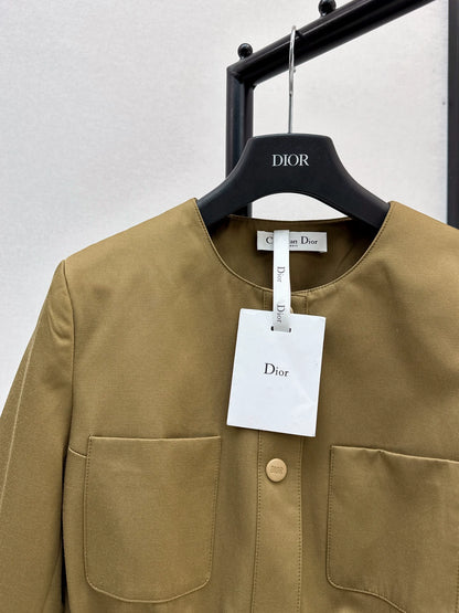 D 25fw New round neck waist windbreaker