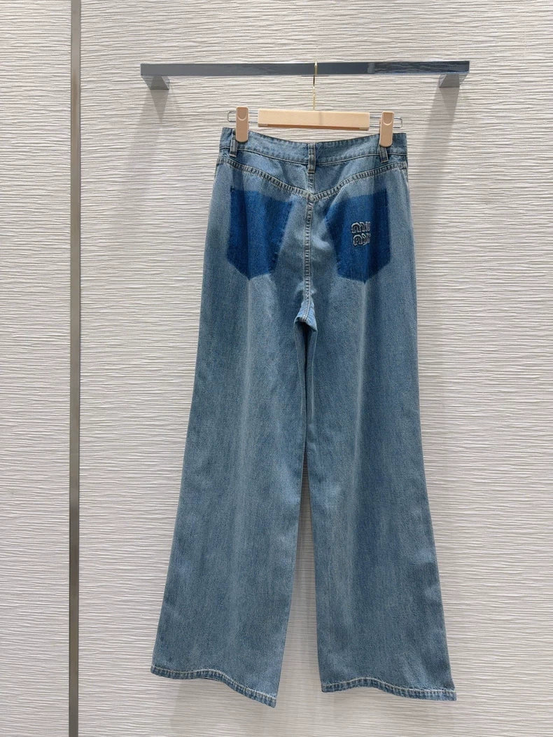 C 25 new classic simple denim trousers
