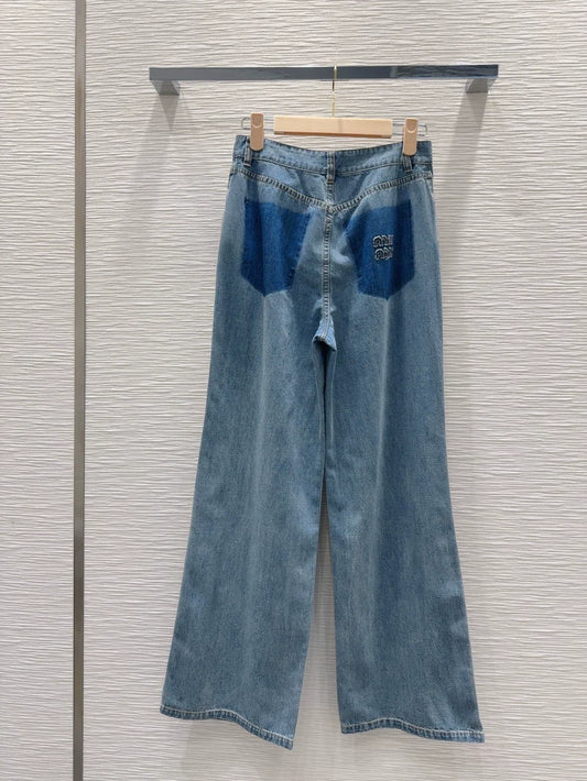 C 25 new classic simple denim trousers