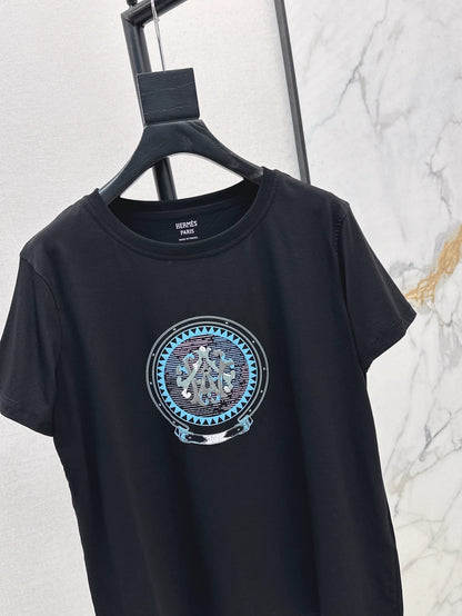H 25 Spring/Summer New Paris Series Short Sleeve T-Shirt