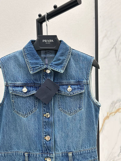 P 25 Spring/Summer New Sleeveless Denim Dresses