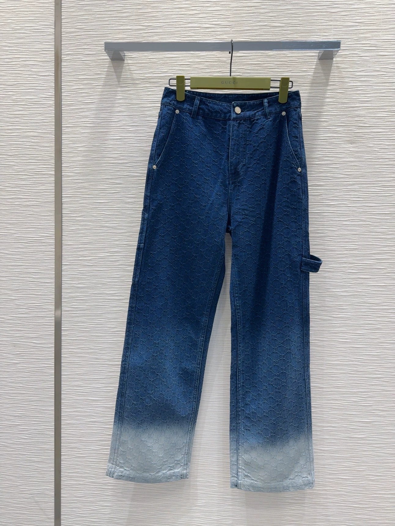 g 25 new gradient color letter denim pants