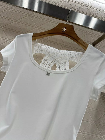 C 25 New Cutout Embroidery Top