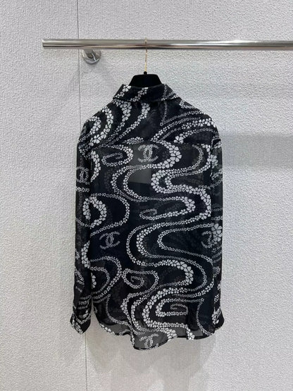 C 25 Printed Lapel Shirt