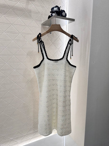 CE 25 Hand-crocheted knitted vest dress