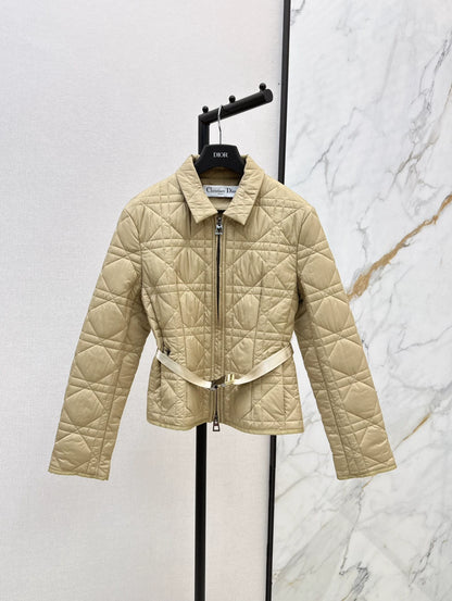 D 25fw Embroidered logo padded jacket