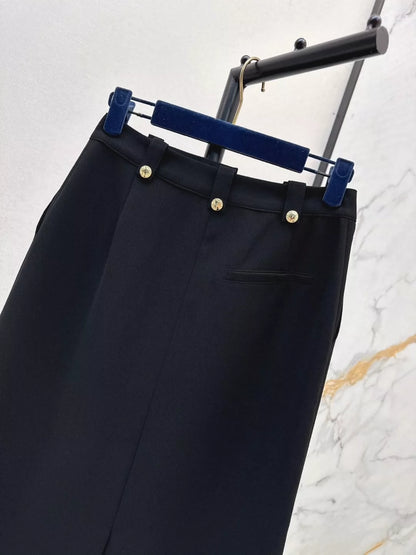 L 25 Spring/Summer New Zipper Split High Waist Half-body Skirt