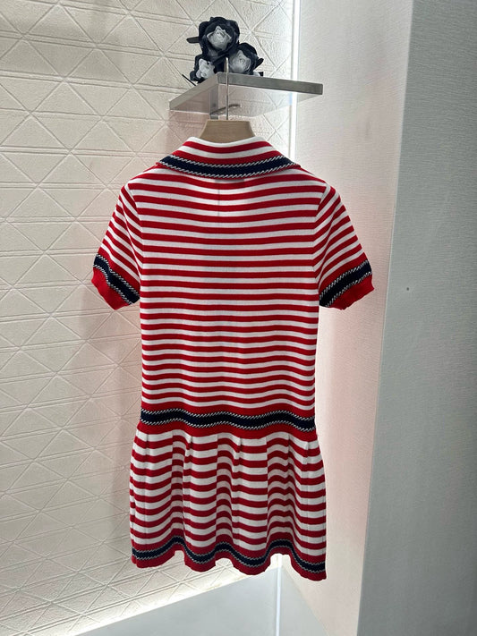 G 25 Striped navy knit dress