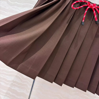 M 25 Preppy style pleated short skirt