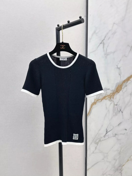 C 25 Spring/Summer New Short Sleeve Knit Cardigan