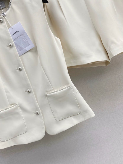 C 25 spring and summer new suit cubic waisted vest + shorts